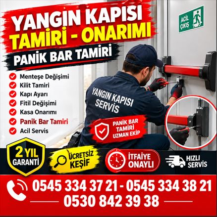 Ataşehir Yangın Kapısı Tamiri | Panik Bar, Menteşe ve Kilit Servisi